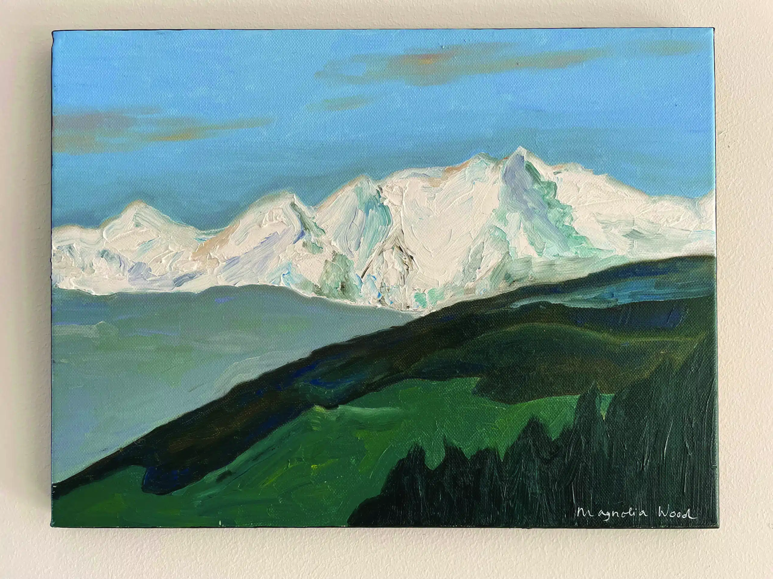 Mont Blanc 2024 Oil on canvas 30 x 40 x 1.8 cm. by Magnolia Wood. Catalogue CR 00 30 scaled